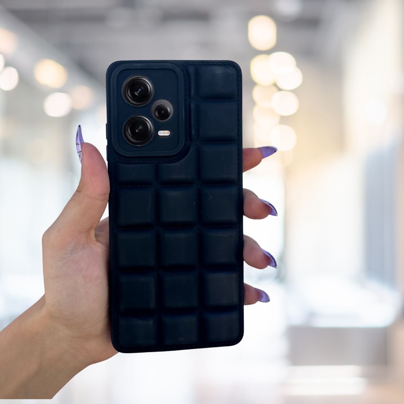 Redmi Note 12 Pro 5G Kılıf Puffer Şişme Kapitone Tasarımlı Kamera Korumalı Yumuşak Madlen Silikon Kılıf