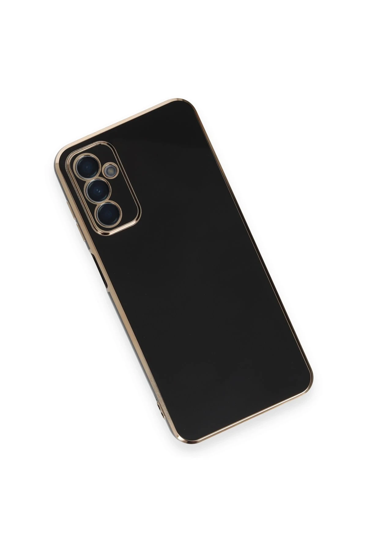 Samsung Galaxy A54 Kılıf Gold Electroplate Kenar Parlak Silikon Şanzelize Telefon Kapak