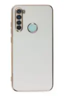 Redmi Note 8 Kılıf Gold Electroplate Kenar Parlak Silikon Şanzelize Telefon Kapak