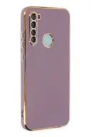 Redmi Note 8 Kılıf Gold Electroplate Kenar Parlak Silikon Şanzelize Telefon Kapak