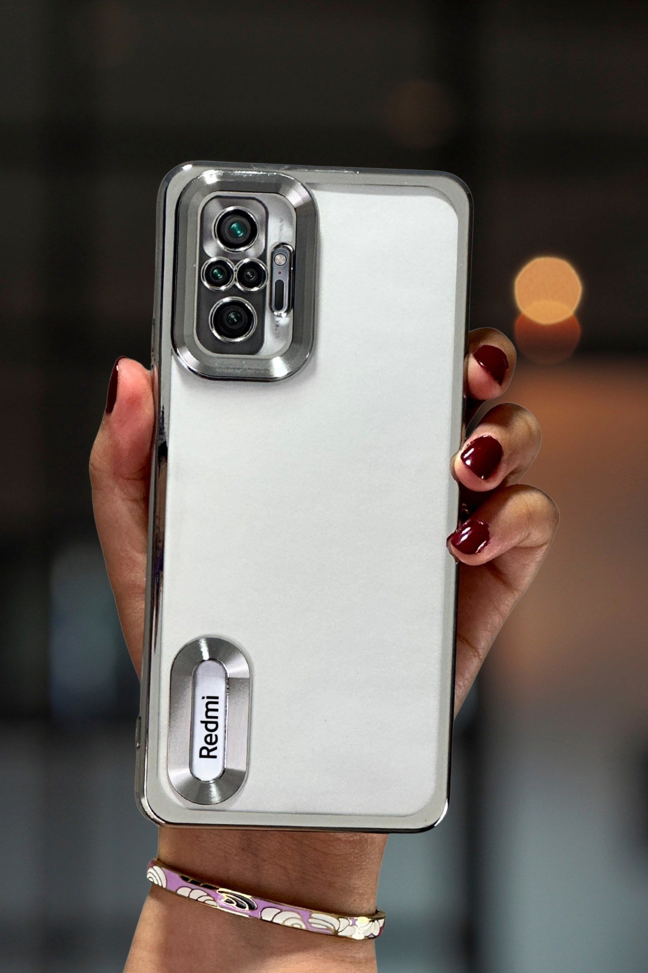 Redmi Note 10 Pro Kılıf Kamera Lens Korumalı Şeffaf Kenarları Renkli Logo Gösteren Parlak Kapak