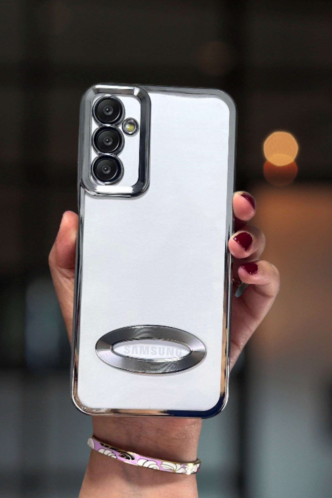 Samsung Galaxy A13 5G Kılıf Kamera Lens Korumalı Şeffaf Kenarları Renkli Logo Gösteren Parlak Kapak